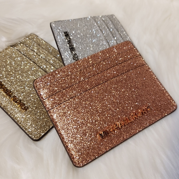 🌺NWT Michael Kors card holder case wallet glitter - Picture 3 of 8